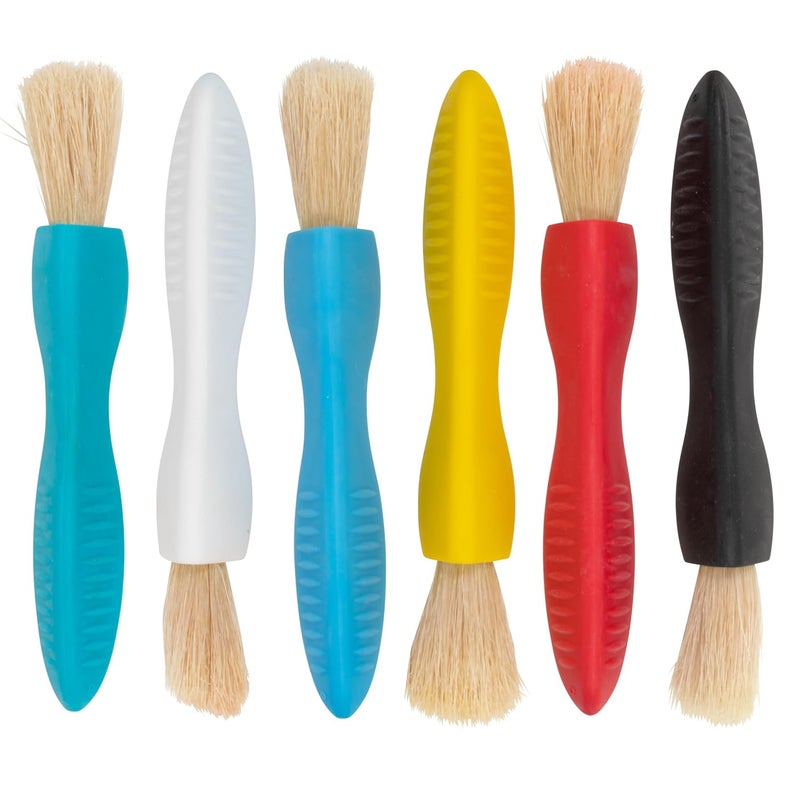 READY 2 LEARN - CE-6675 Triangle Grip Paint Brushes - Set of 6 - 18m+ - Easy to Grip Paint Brushes for 2, 3 and 4 Year Olds - Encourage Writing Grip - Image 1